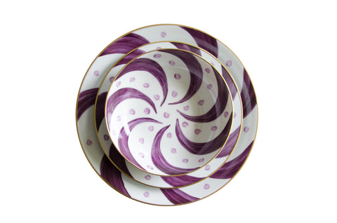 Pinwheel Plum Dinnerware