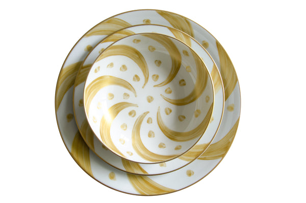 Pinwheel Gold Dinnerware