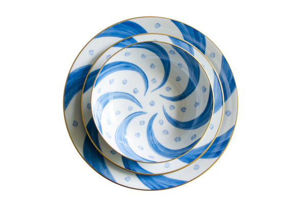 Pinwheel Porcelain Blue Dinnerware
