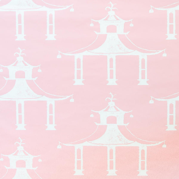 Michael Devine Garden Folly Pagoda wallpaper White/Pink
